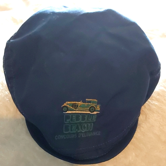 Vintage Flat Newsboy Blue Pebble Beach Concours D'Elegance - Picture 1 of 10